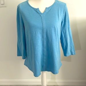 Chico’s Size 1 blue mid length sleeve